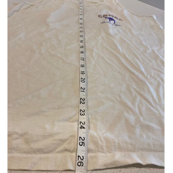 Vintage 90s CAMEL Cigarettes Faded Distress Tank Top Beige Size XL - Picture 6 of 9